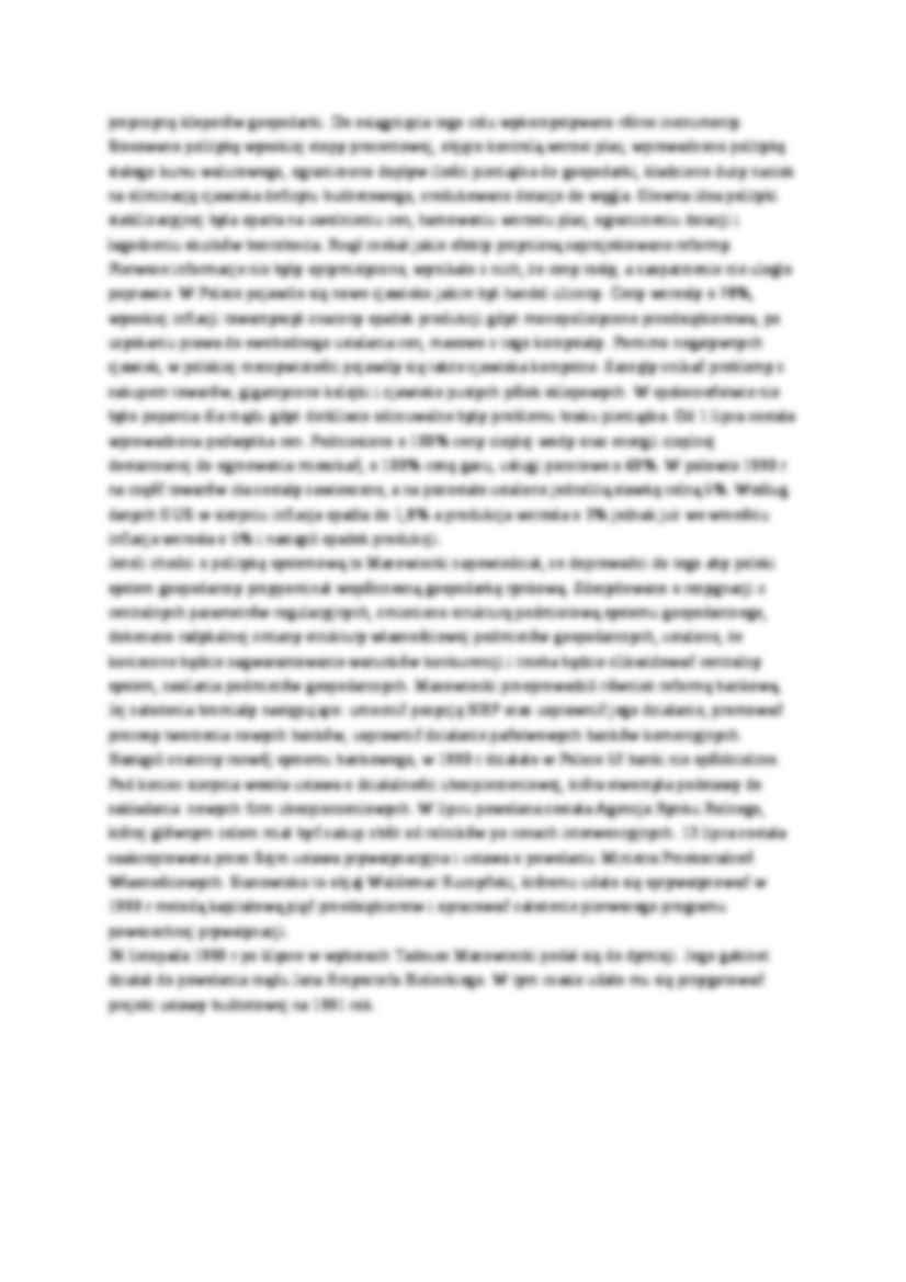 Polityka rządu Tadeusza Mazowieckiego- opracowanie - strona 2