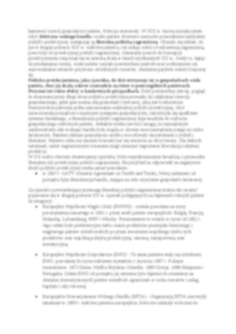 Zagraniczna polityka gospodarcza - rodzaje i instrumenty - strona 2