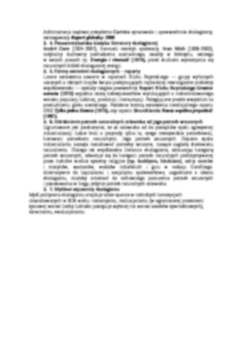 Ruch ekologizmu - myśl i ruch - strona 2
