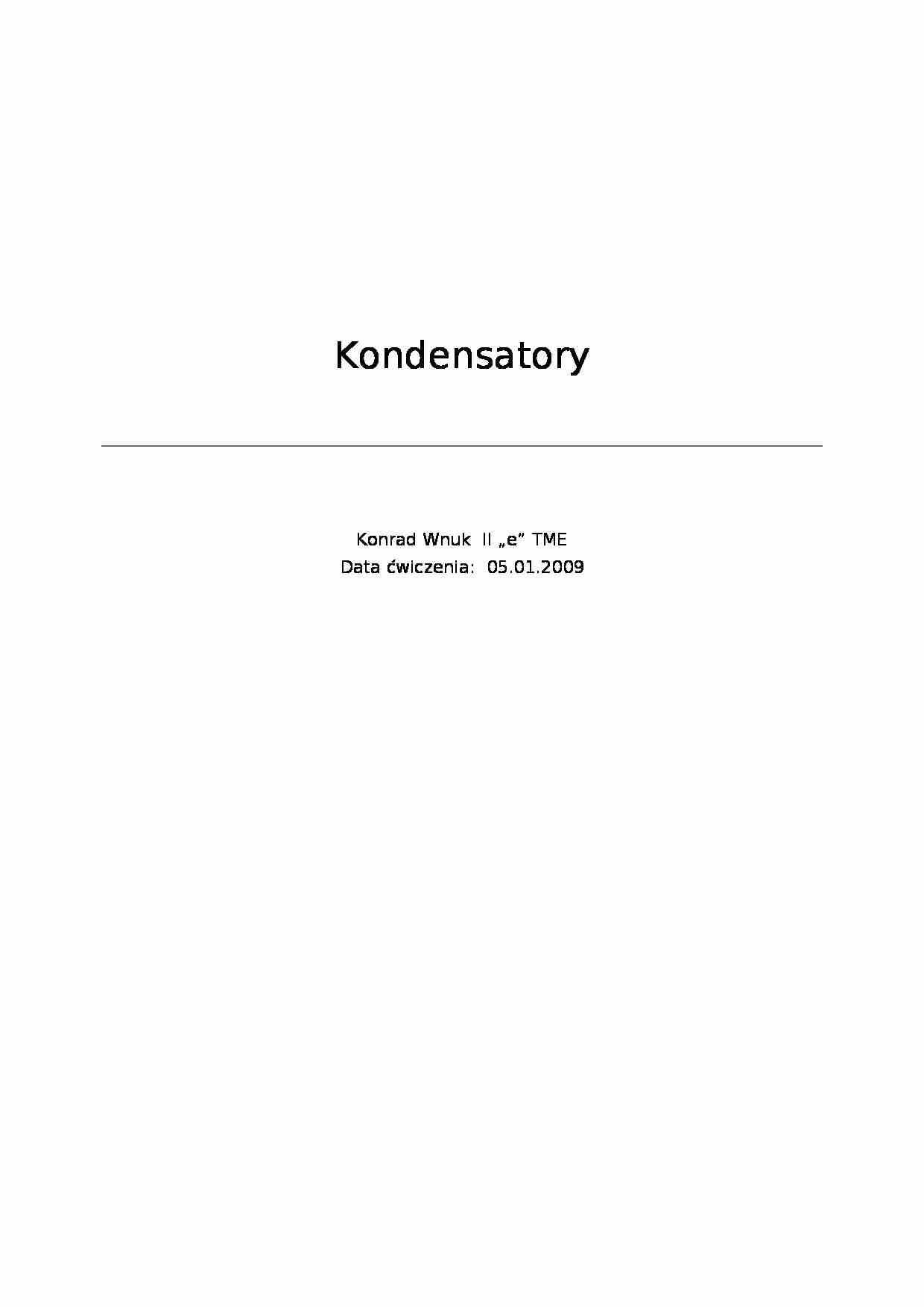 Kondensatory - strona 1