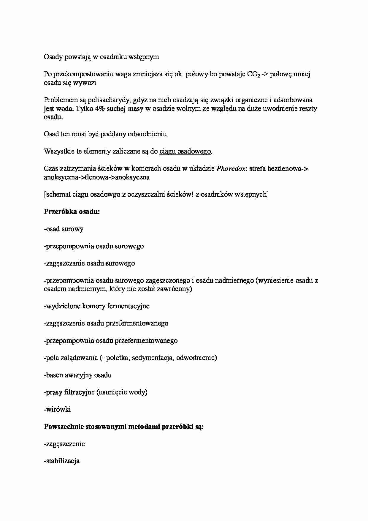 Osady - wykład - Metody przeróbki - strona 1