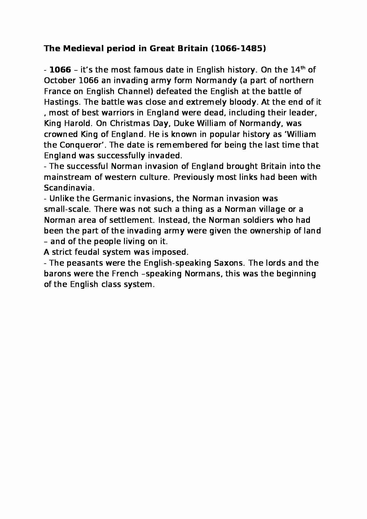 The Medieval period in Great Britain - strona 1