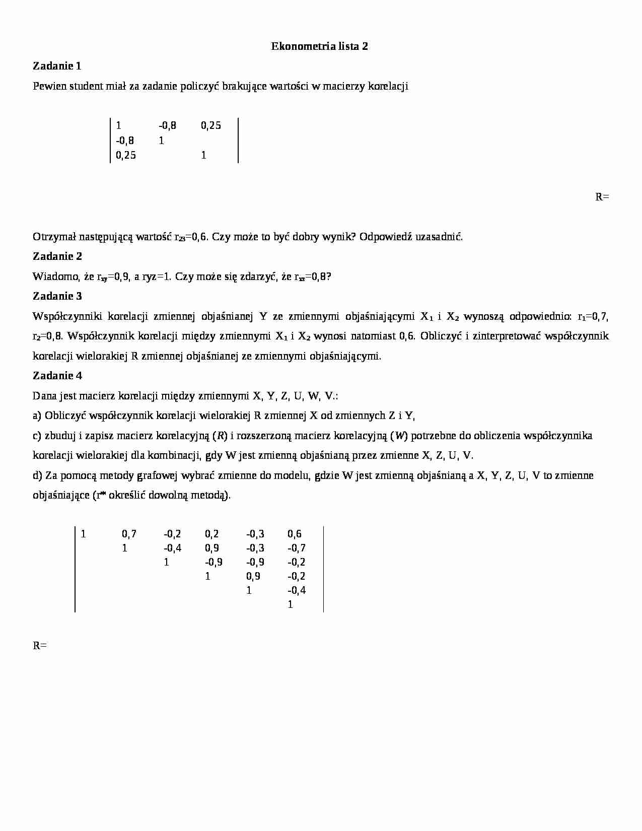 dobór zmiennych zadania - strona 1
