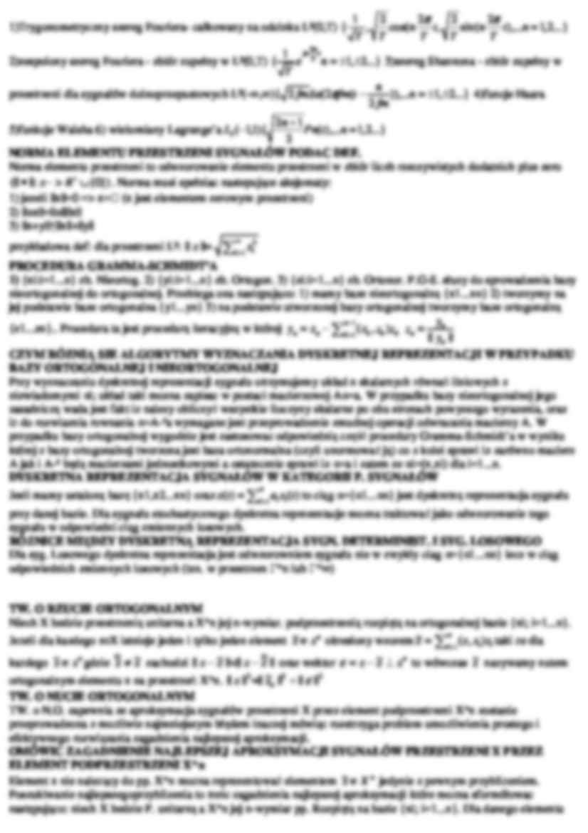 Opracowanie do kolokwium - Model sygnału losowego - strona 2