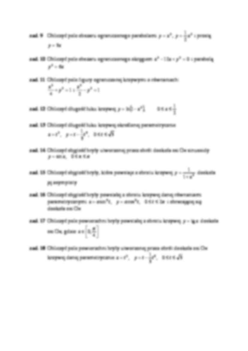 Całki nieoznaczone i oznaczone - ćwiczenia - strona 3