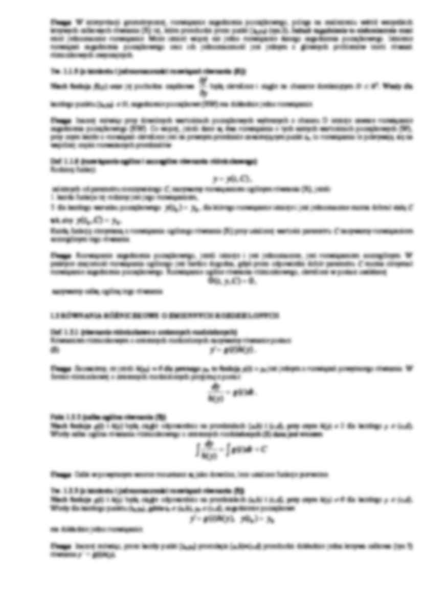 Wykład - równania różniczkowe rzędu pierwszego - strona 2