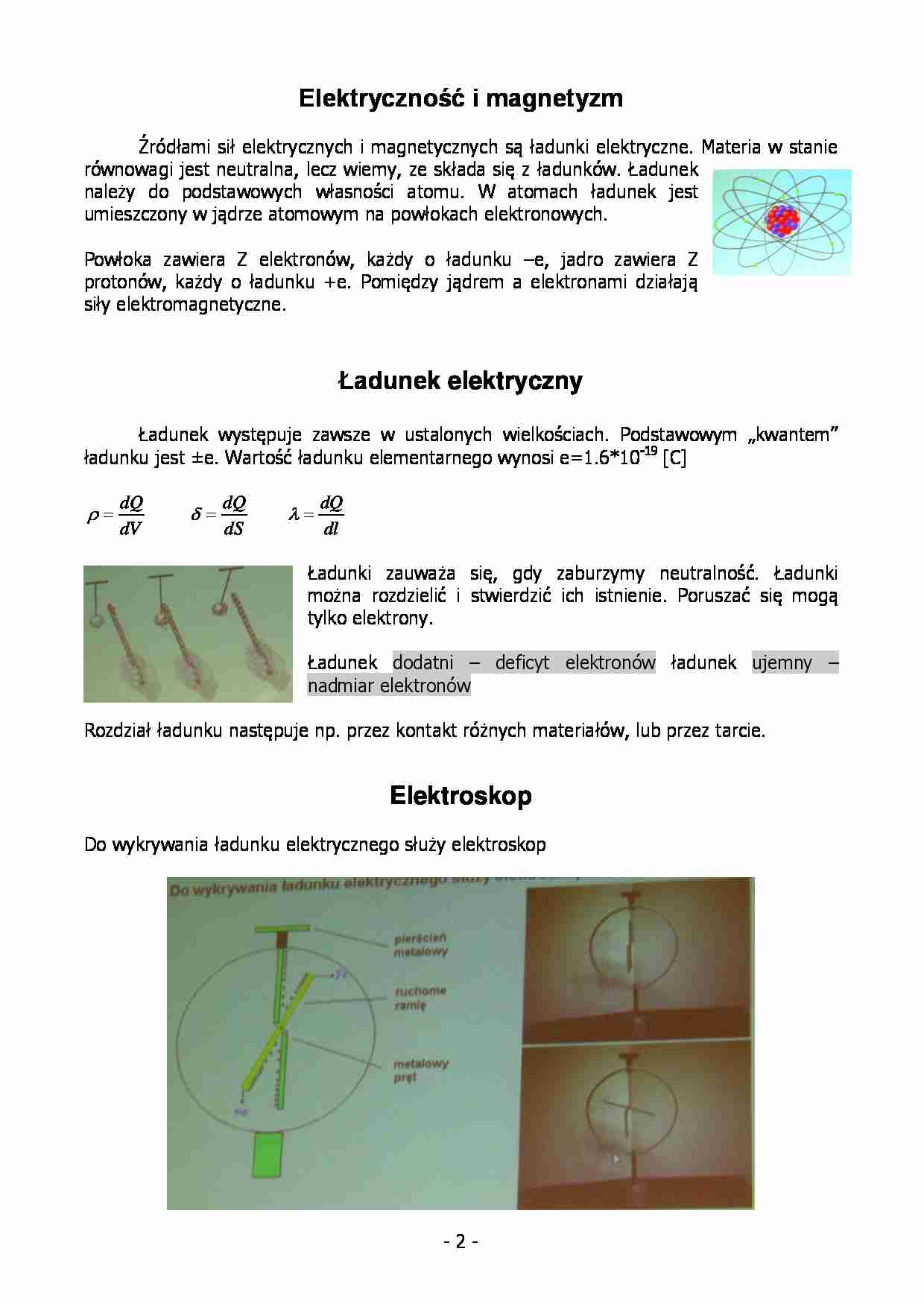 Wykład - pole elektryczne - strona 1