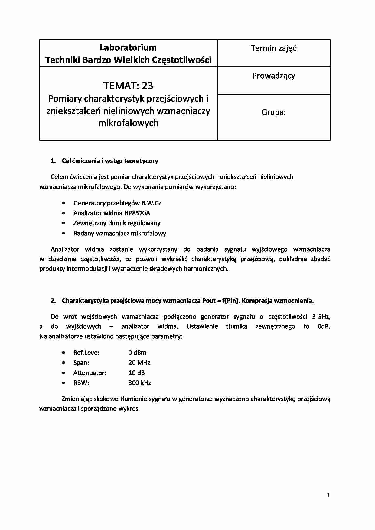 Pomiary charakterystyk przejściowych - wykład - strona 1