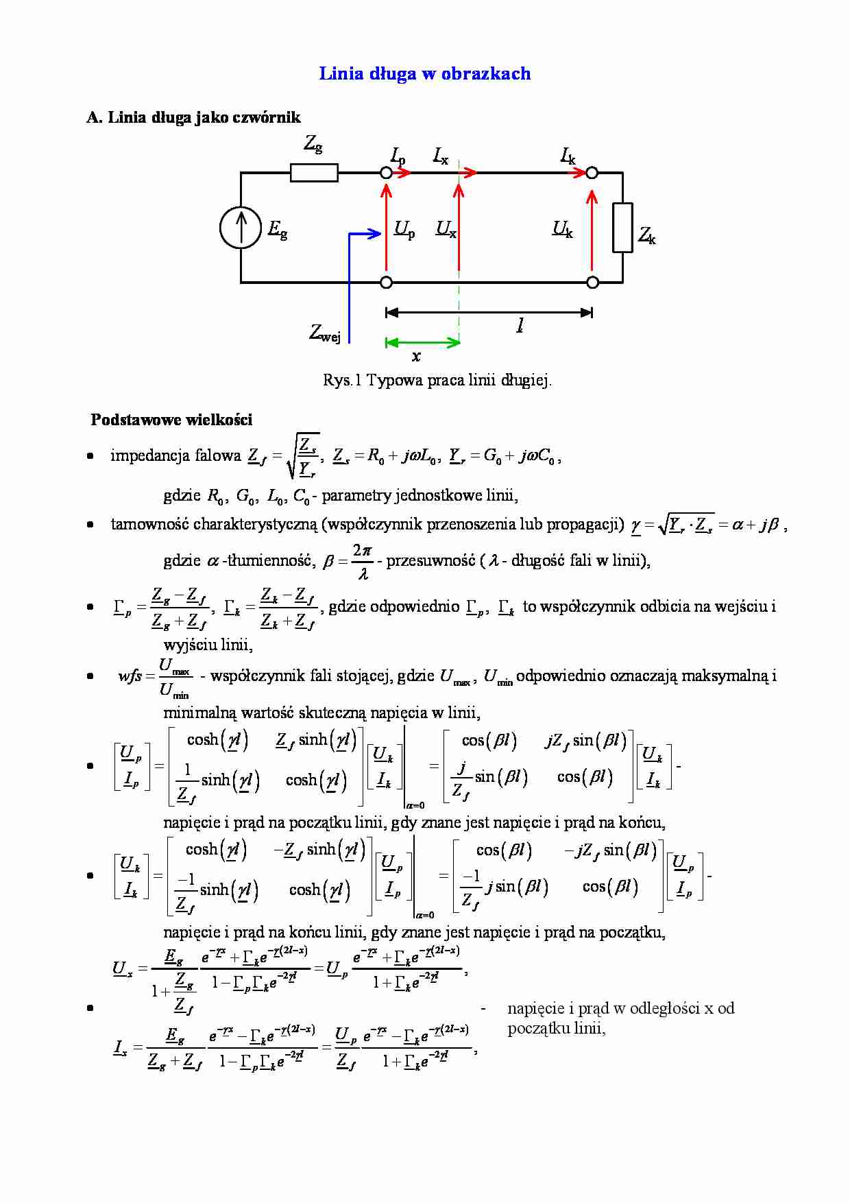 Wykład - linia długa - strona 1