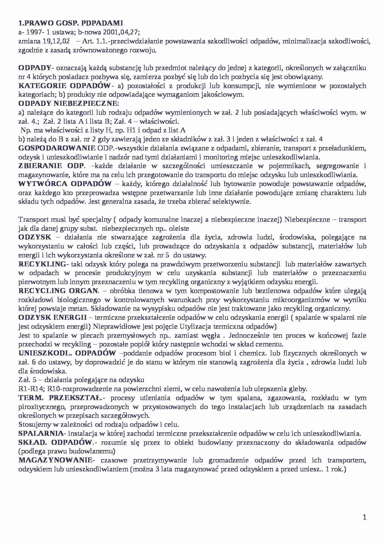 Opracowanie zagadnień do egzaminu - strona 1