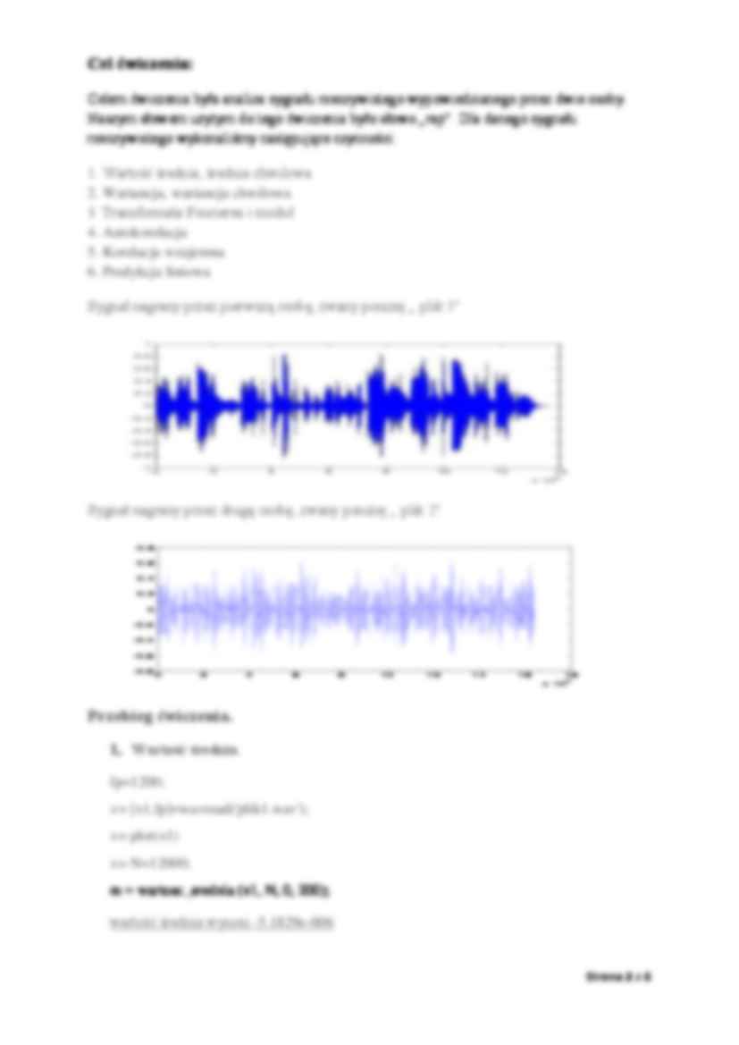 Analiza sygnału rzeczywistego - sprawozdanie - strona 2