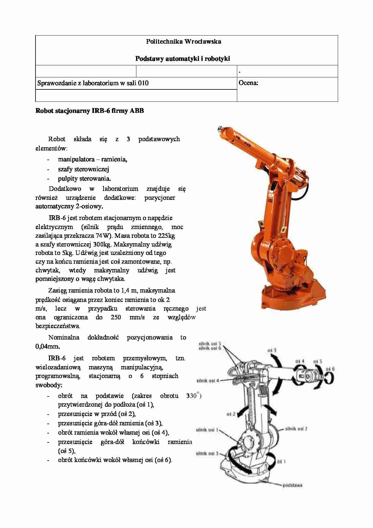 Sprawozdanie - chwytaki - strona 1