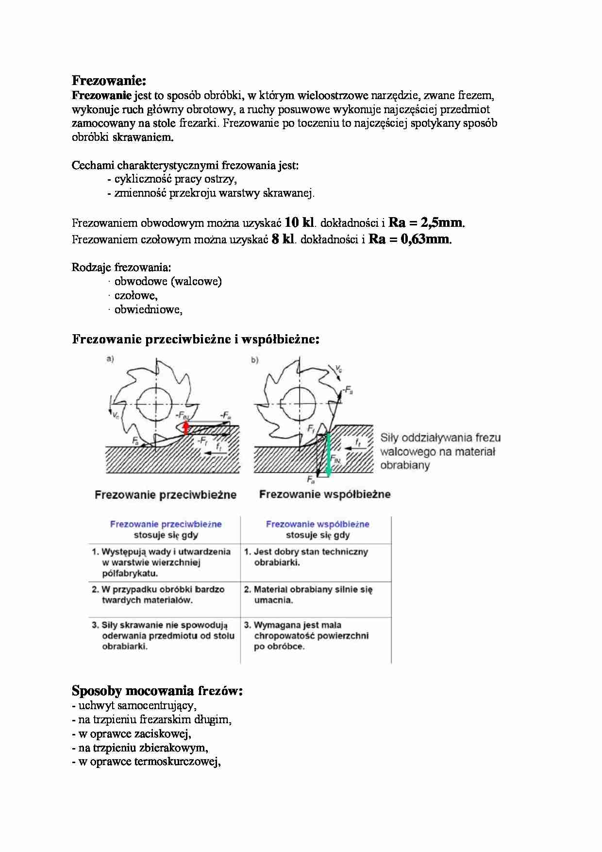 Frezowanie - wykład - strona 1