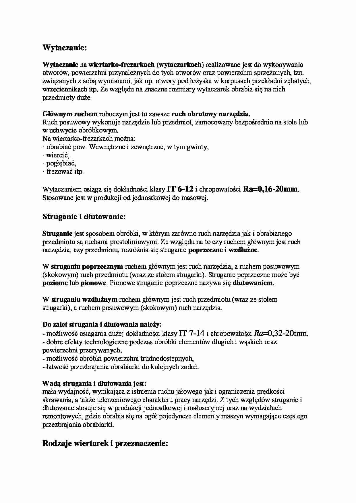 Wykład - wykonywanie otworów - strona 1