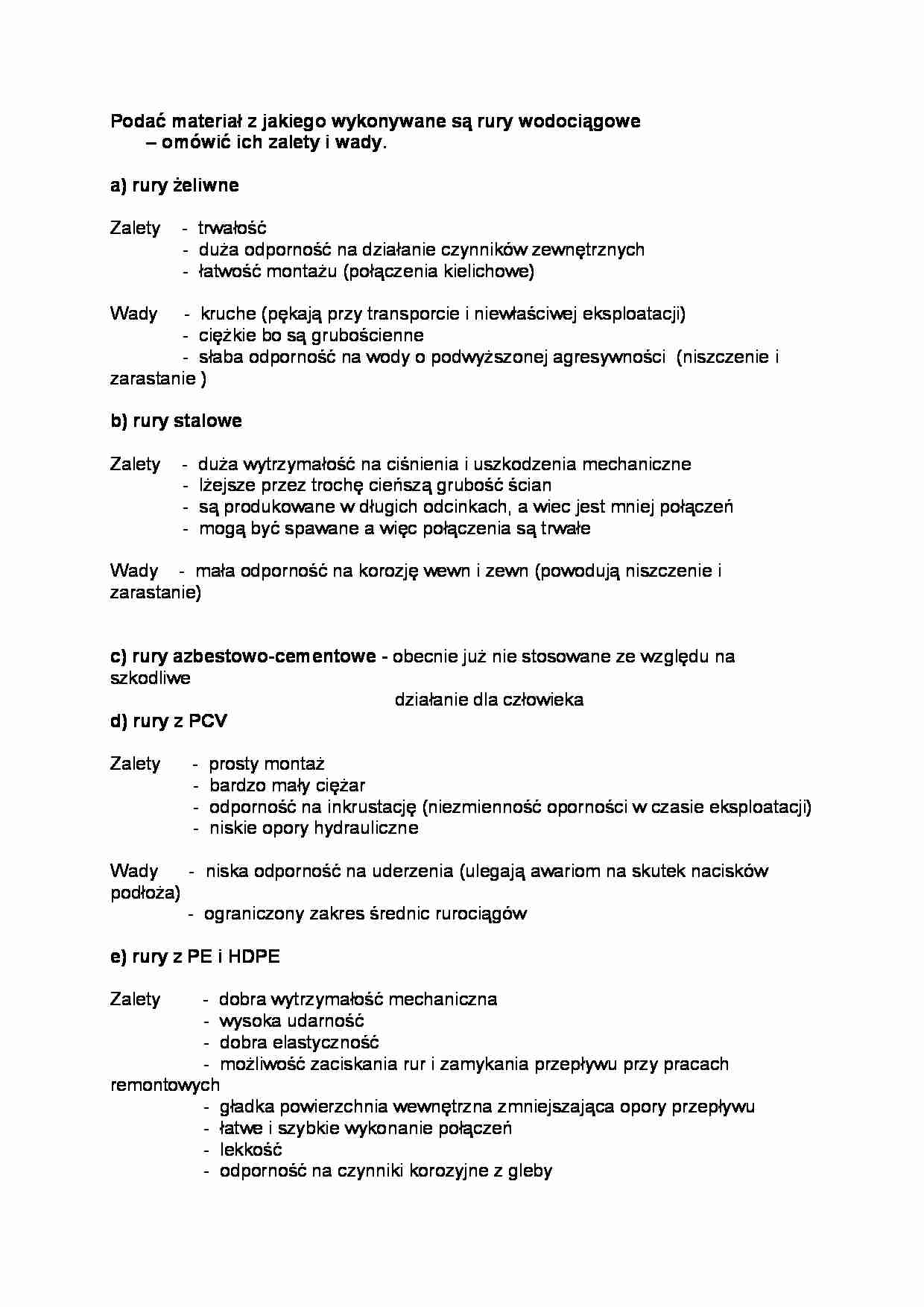 Wykład - rury wodociągowe - strona 1