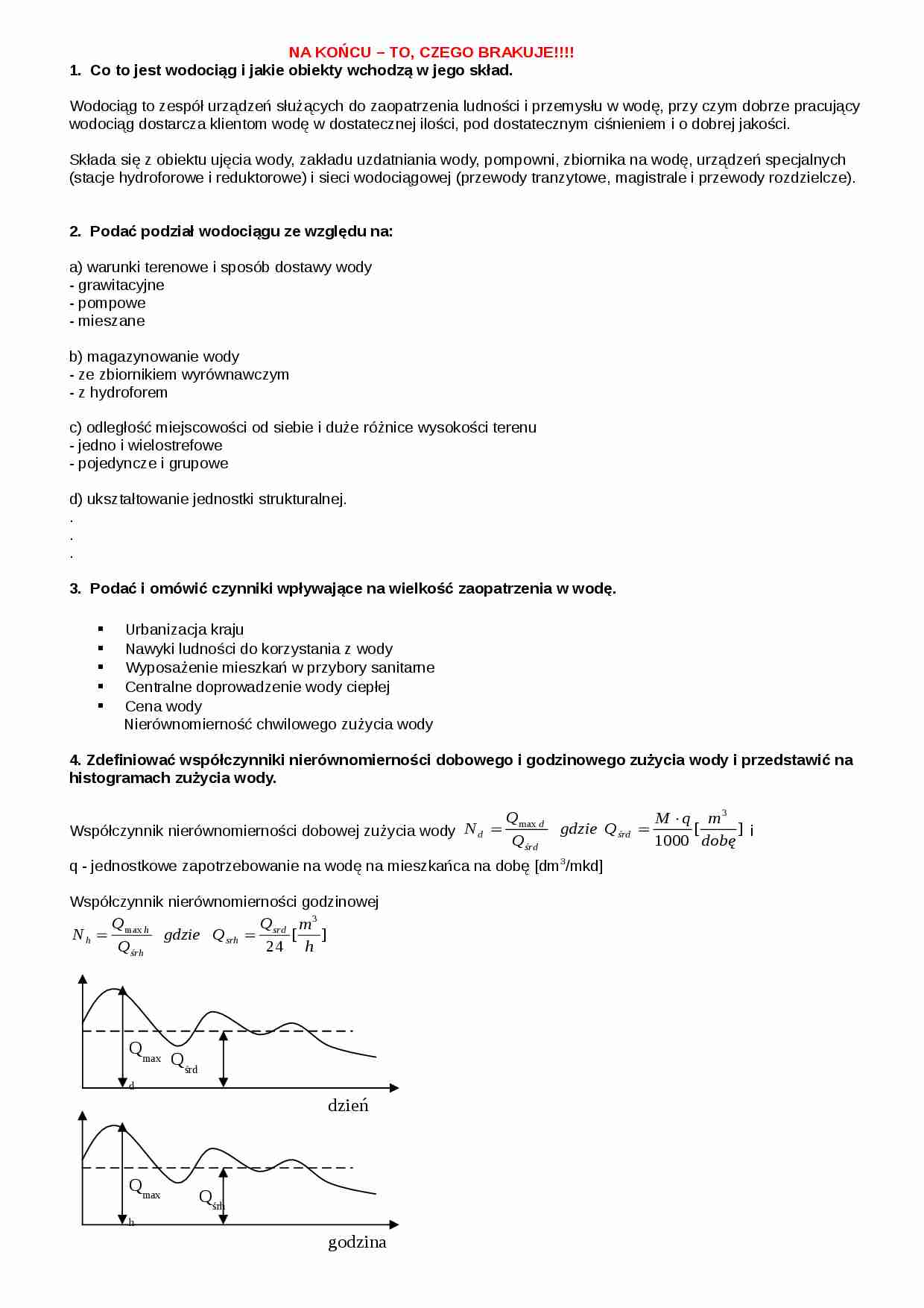 Opracowanie - wodociągi - strona 1
