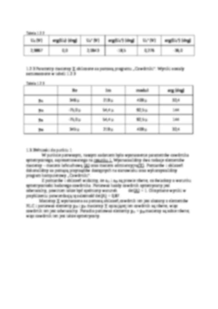 Pomiar parametrów czwórników - sprawozdanie - strona 3