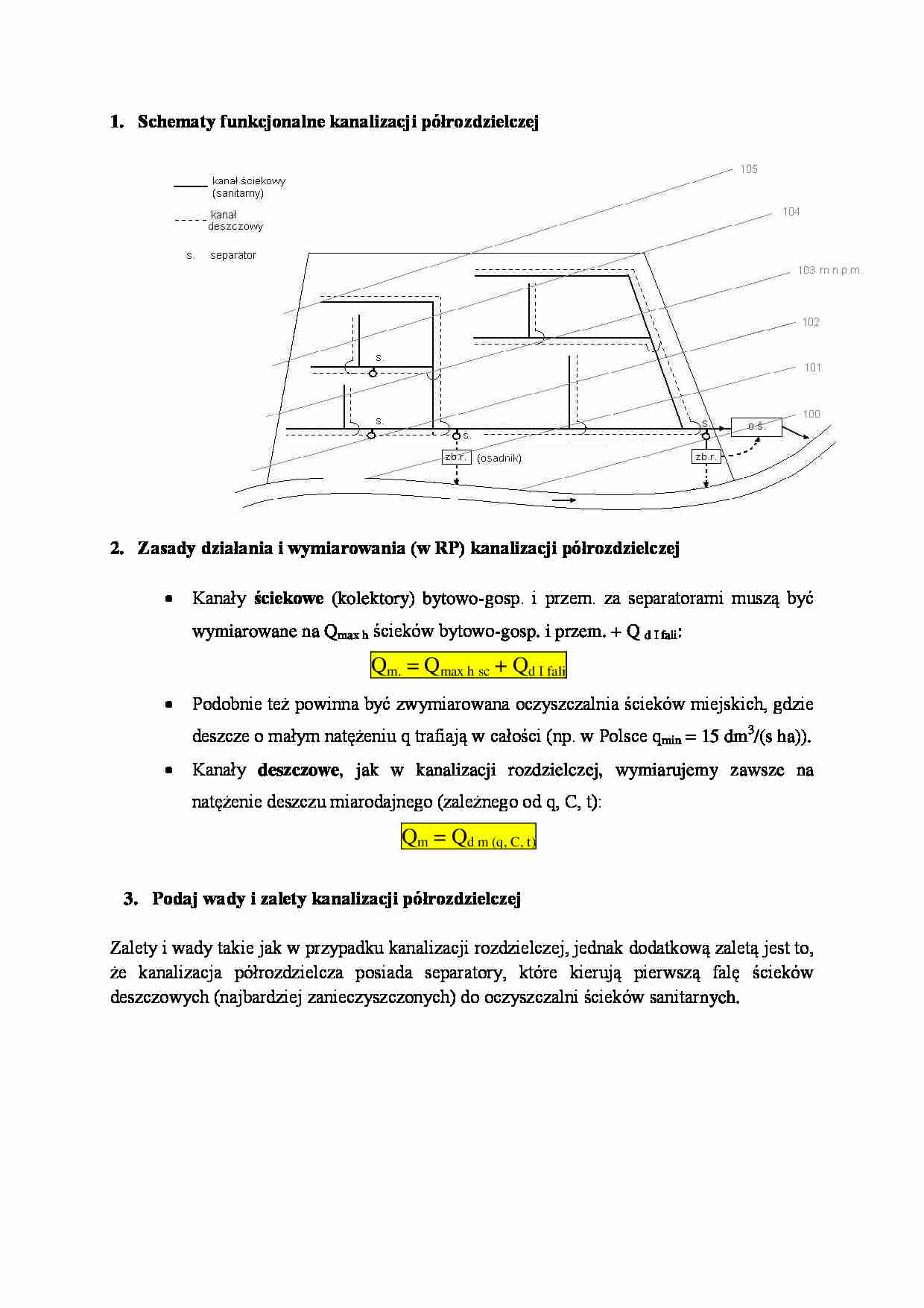 Wykład - kanalizacja półrozdzielcza - strona 1