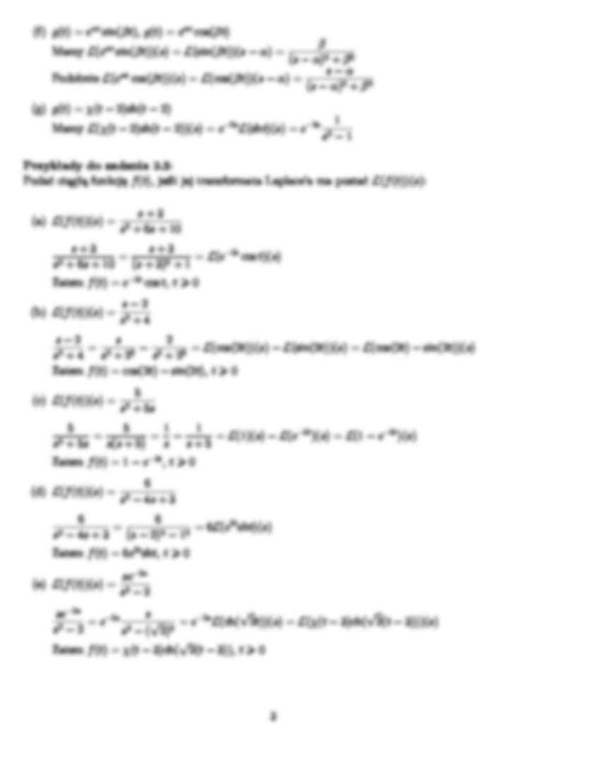 Transformata Laplace'a - ćwiczenia - strona 3