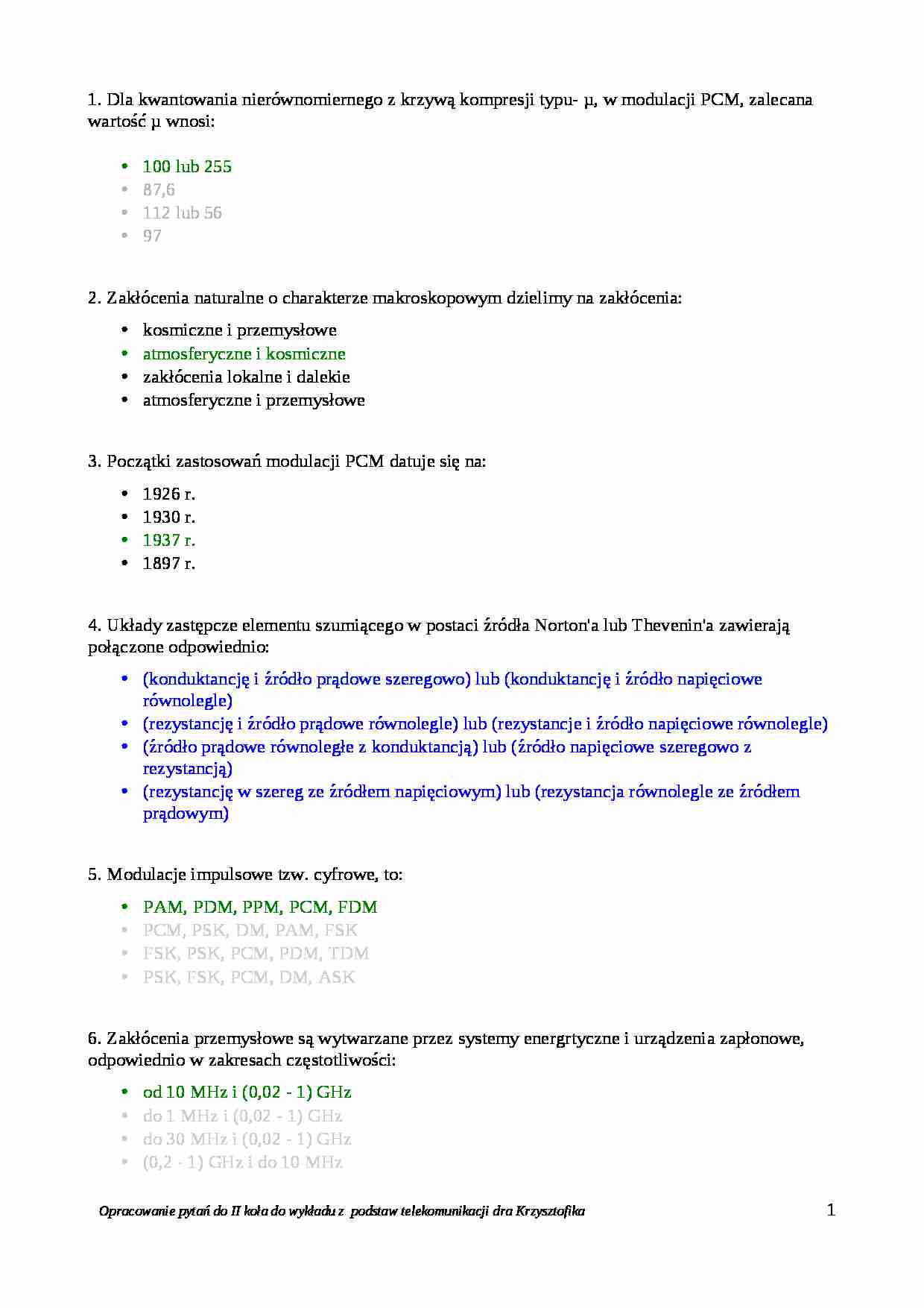 Pytania i odpowiedzi do kolokwium - Źródło prądowe - strona 1