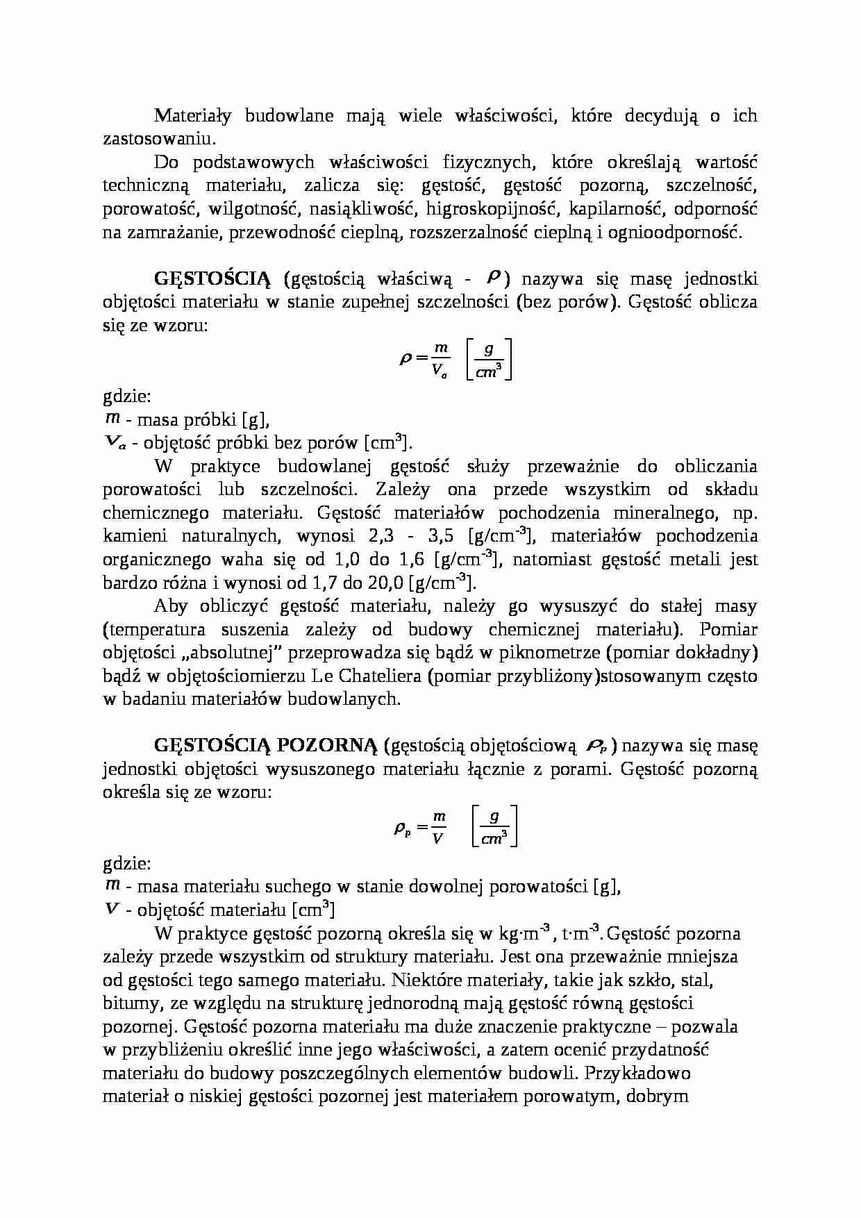 Gęstość - wykład - strona 1