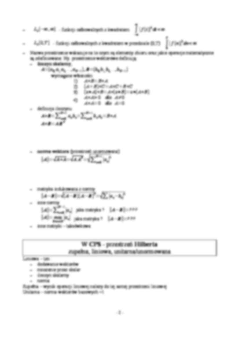 Wykład - przestrzenie sygnałów - strona 2