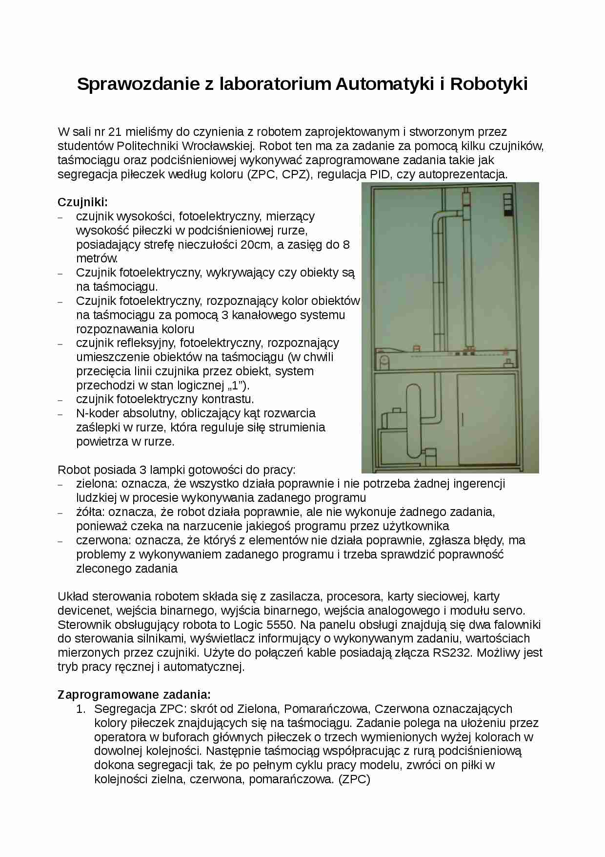 Oprogamowanie SCADA - sprawozdanie - strona 1