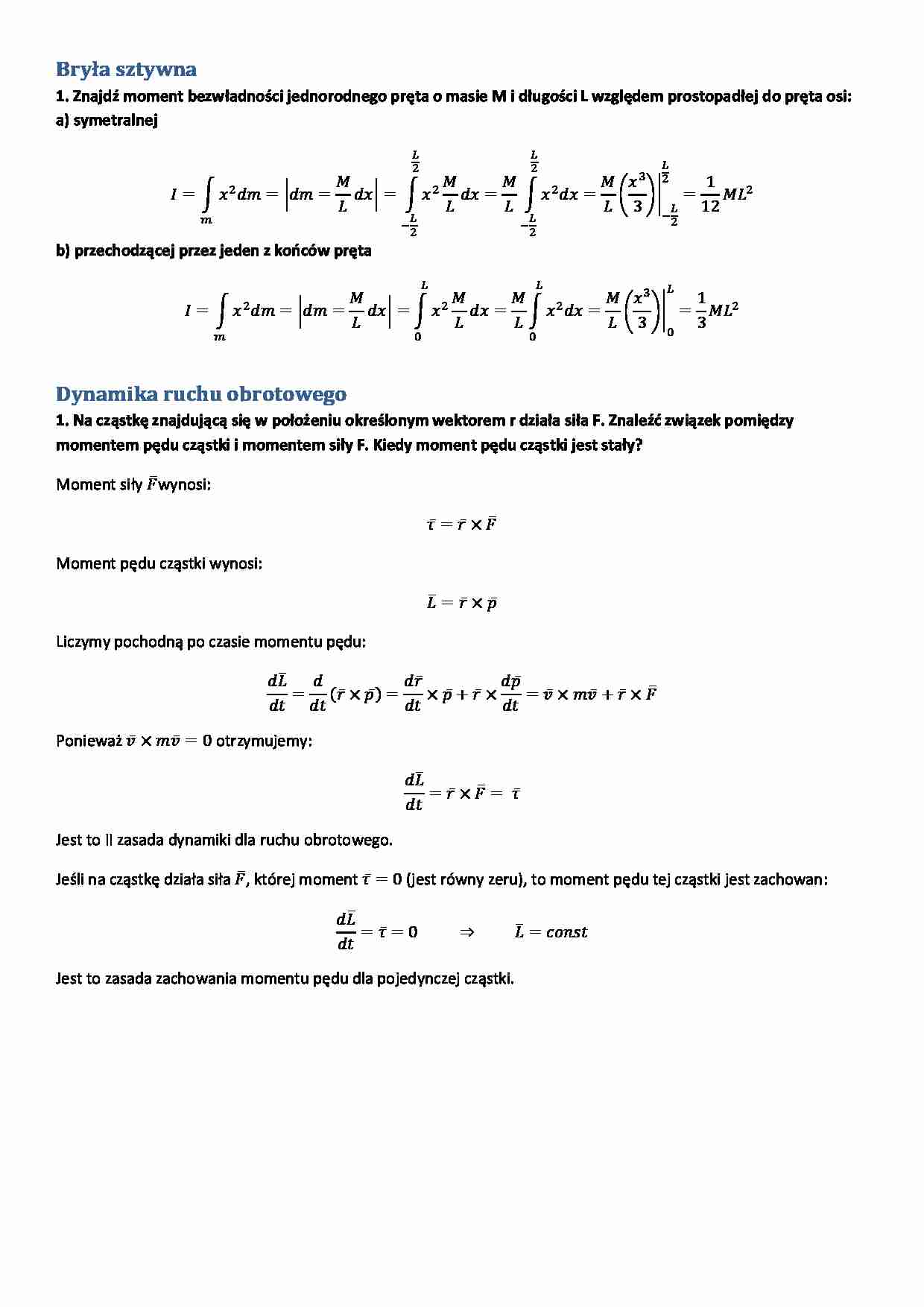 Wykład - dynamika ruchu obrotowego i drgaj_cego - strona 1
