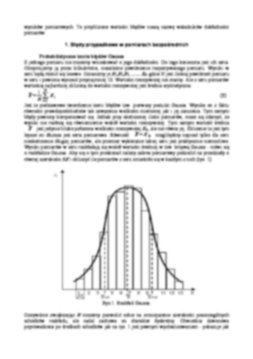Elementy teorii błędów pomiaru - wykład - strona 2