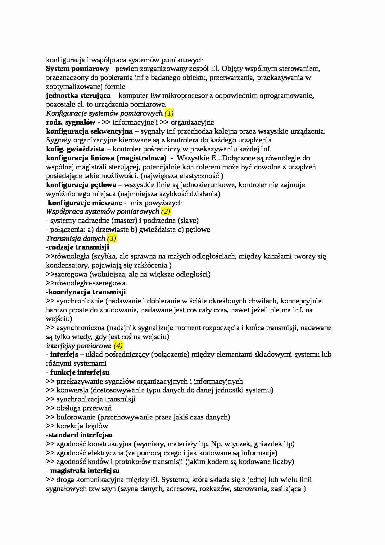 Wykład - konfiguracja i współpraca systemów pomiarowych - strona 1