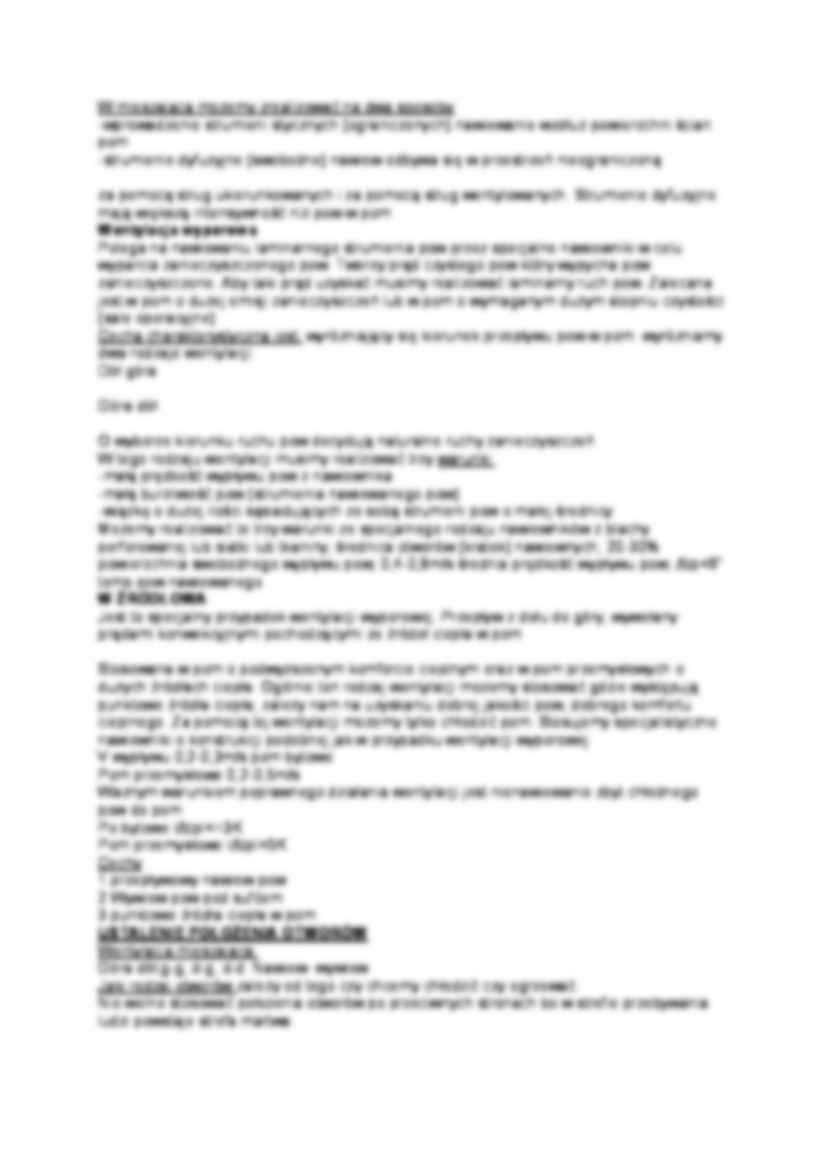 Organizacja wymiany ciepła w pomieszczeniach - wykład - strona 2