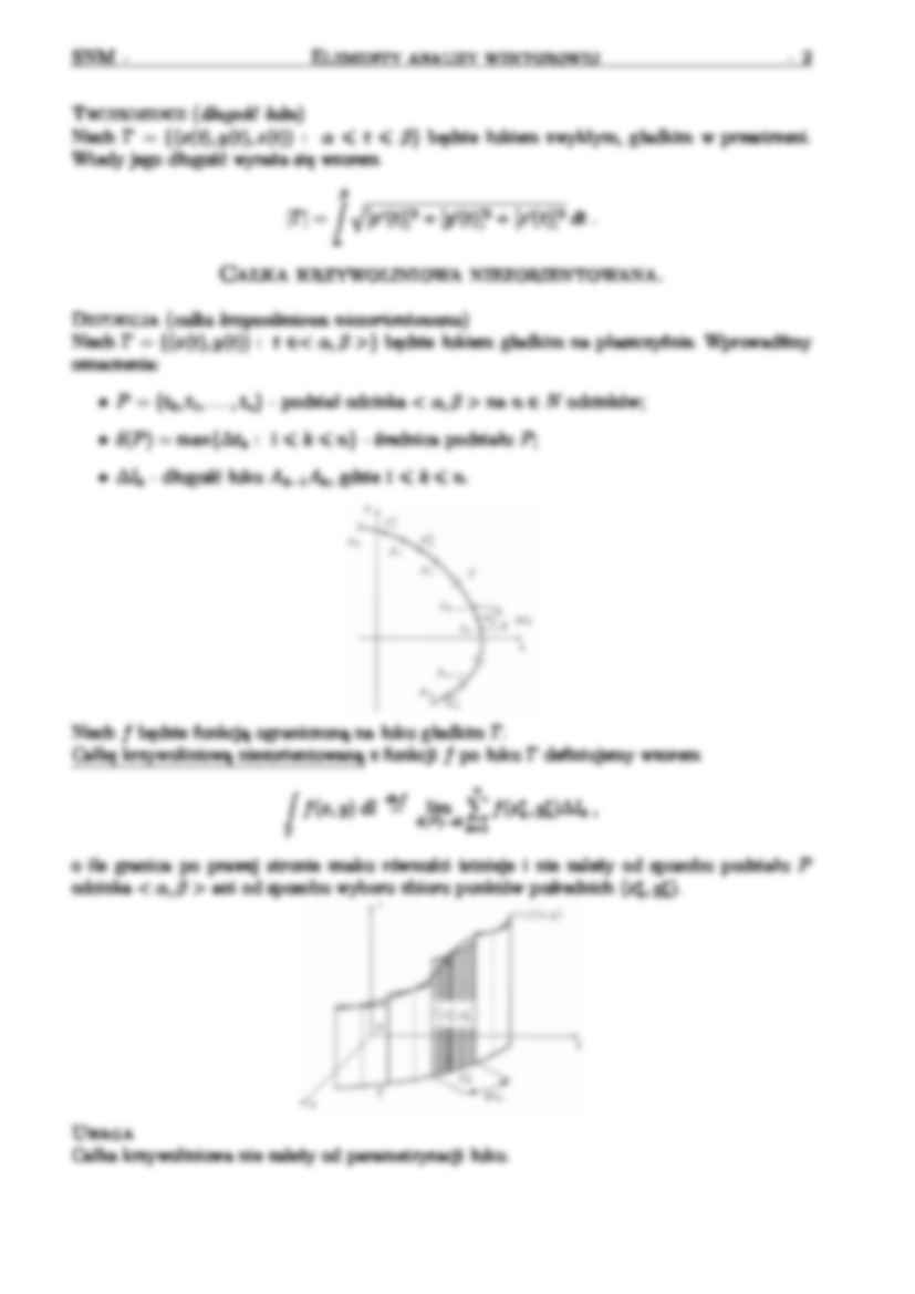 Całki krzywoliniowe - wykład - strona 2