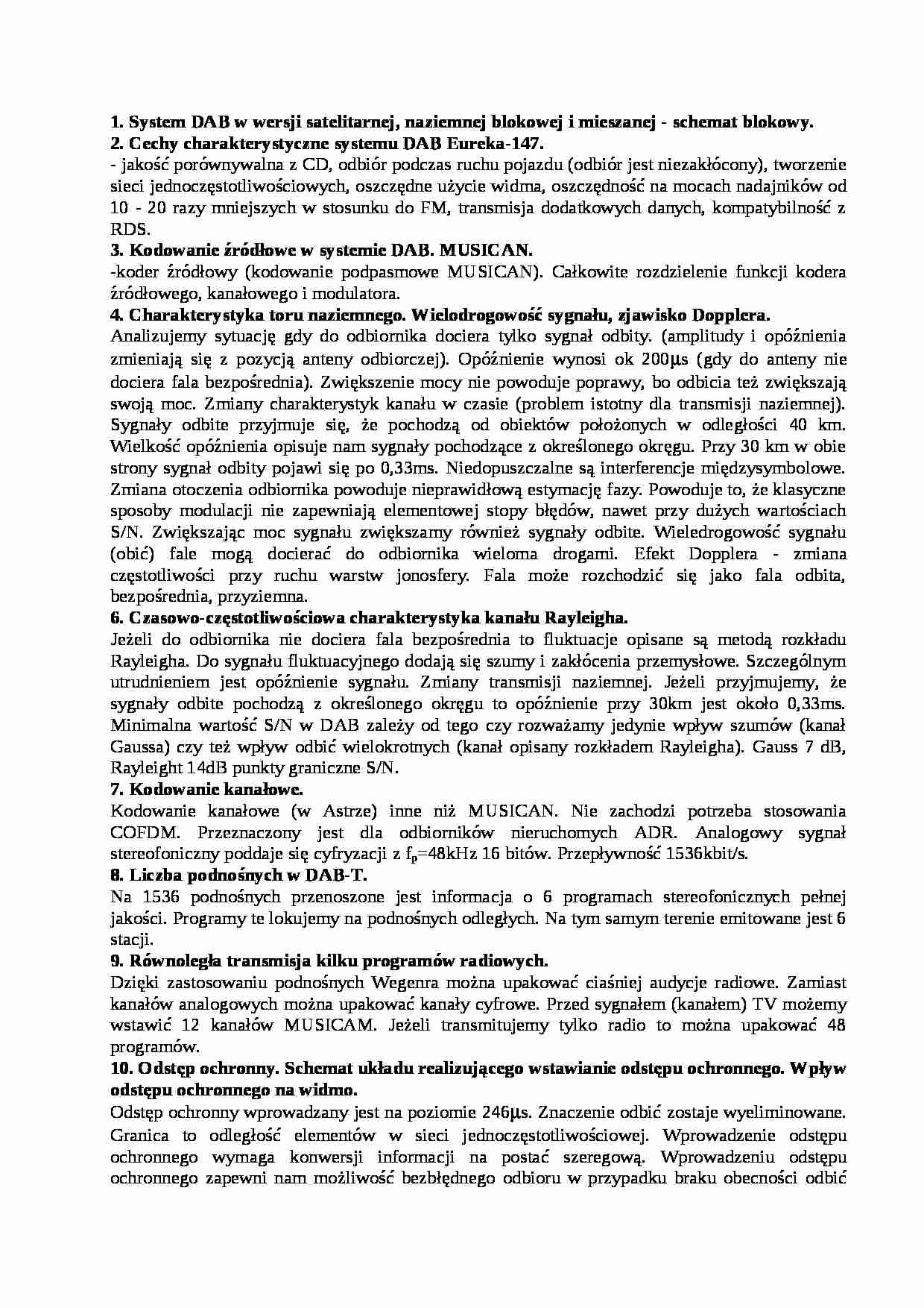 Wykład -  system DAB - strona 1