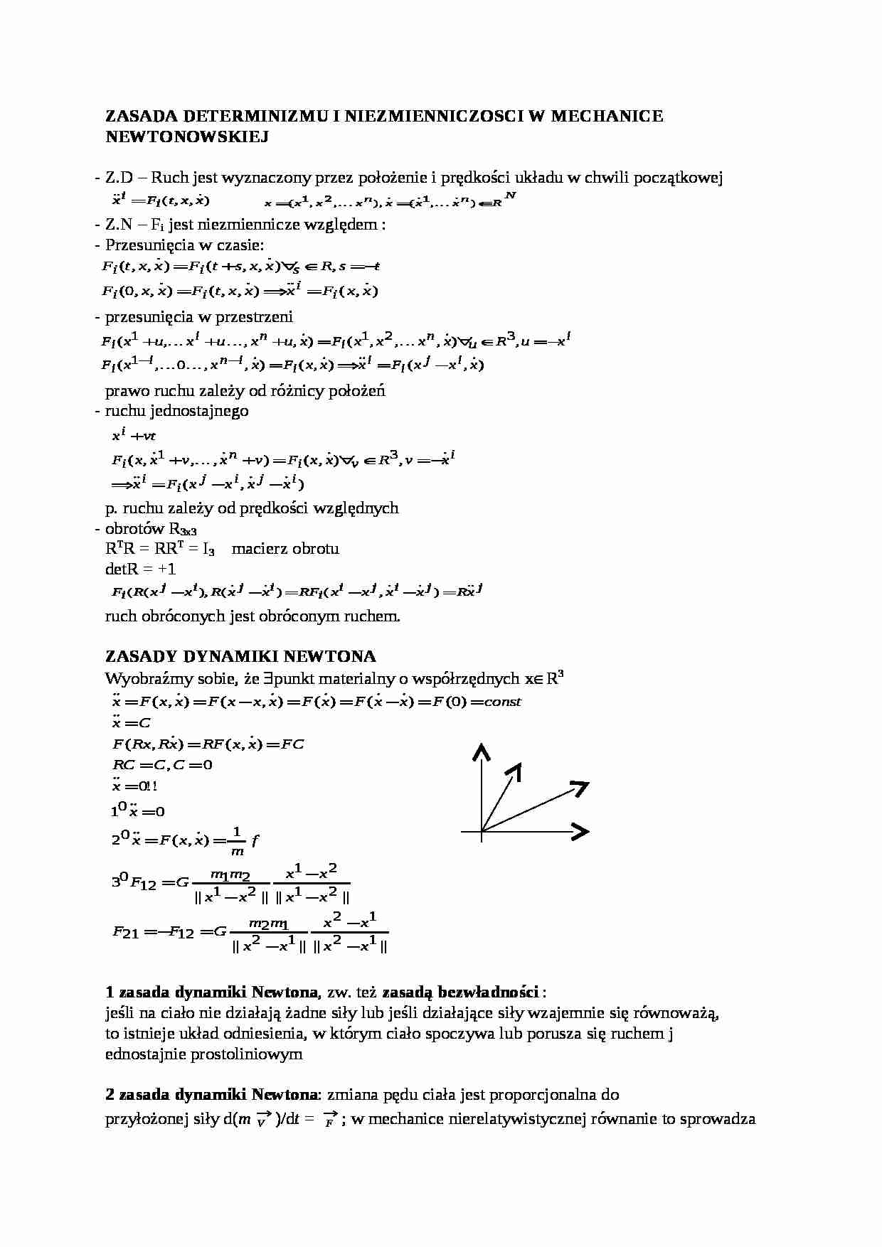 Mechanika Newtonowska - wykład - strona 1