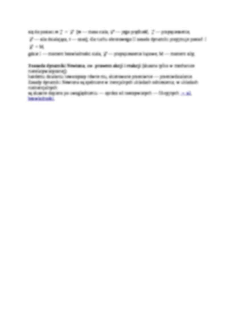 Mechanika Newtonowska - wykład - strona 2