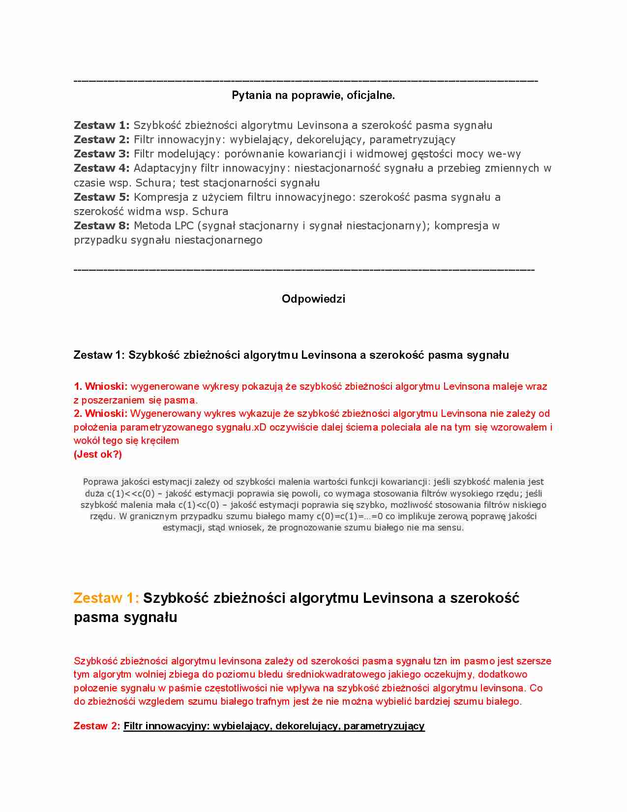 Pytania i opracowanie na egzamin - Filtr innowacyjny - strona 1