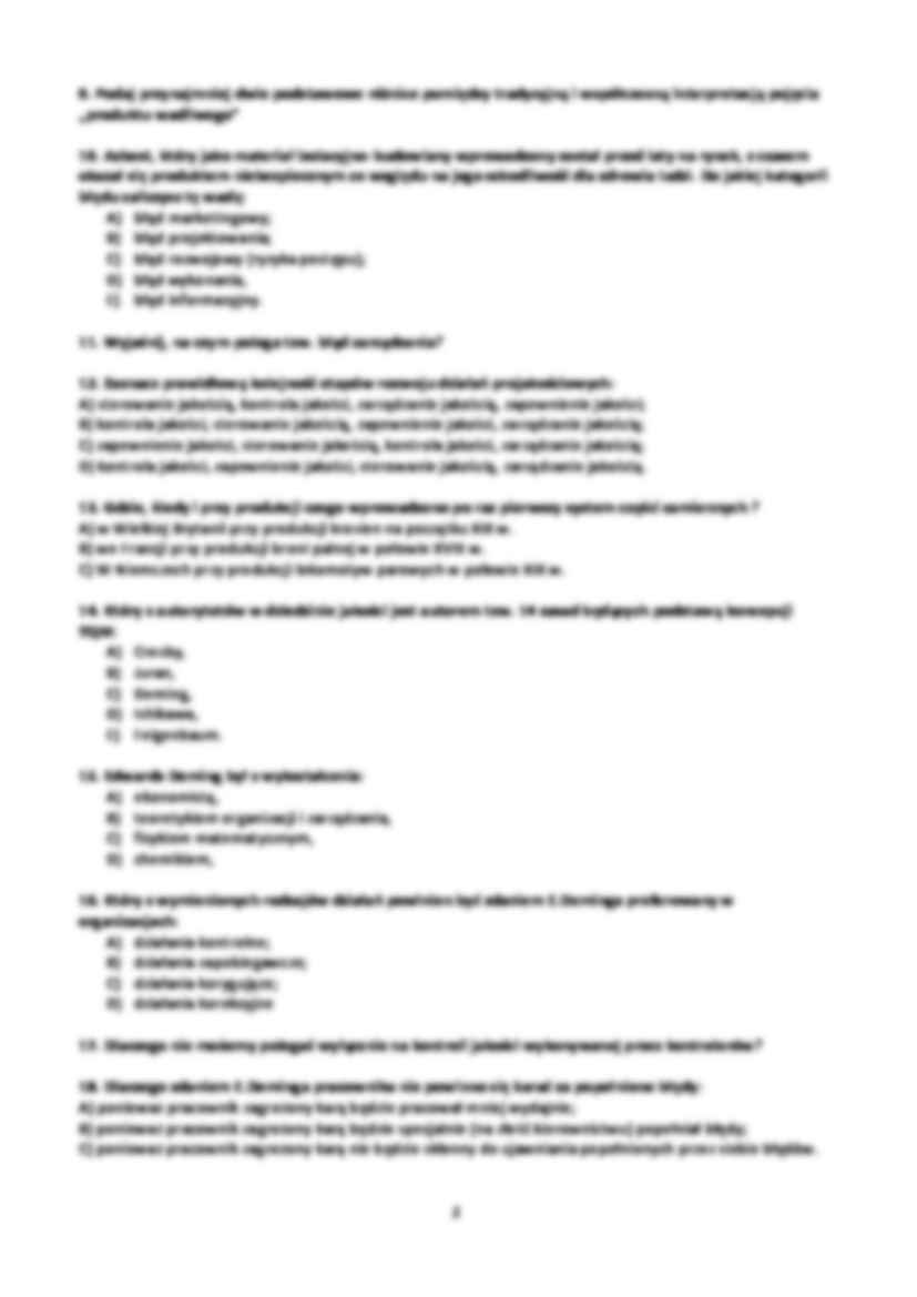 Pytania egzaminacyjne - Kontrola jakości - strona 2