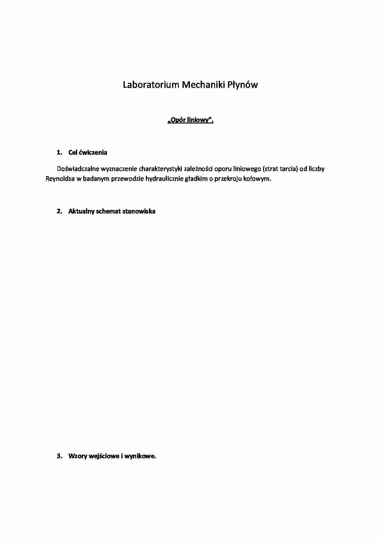Opór liniowy-sprawozdanie - strona 1