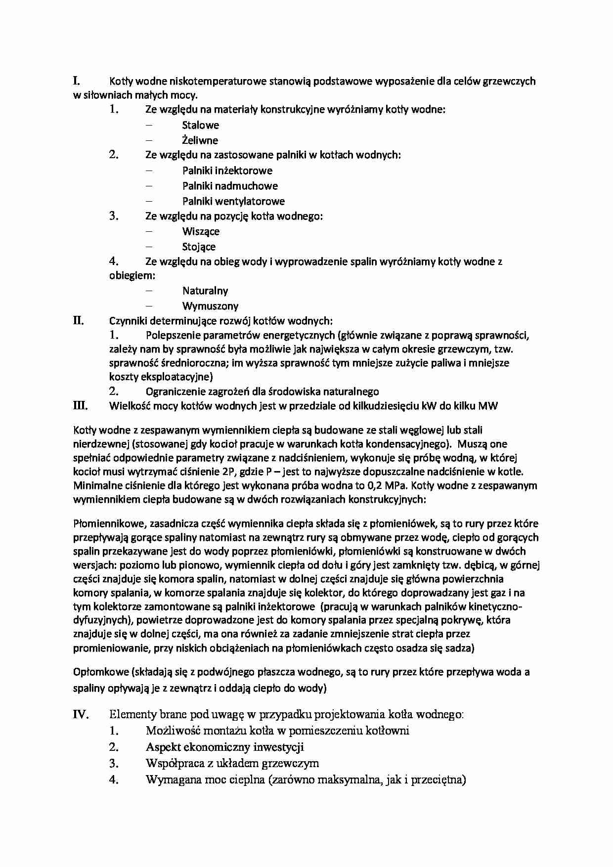 Kotły wodne-opracowanie - strona 1