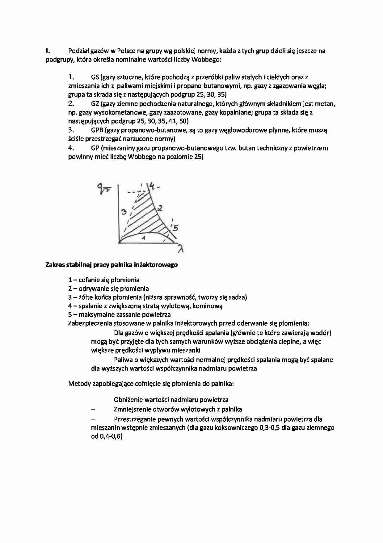 Podział gazów w Polsce na grupy wg polskiej normy-opracowanie - strona 1