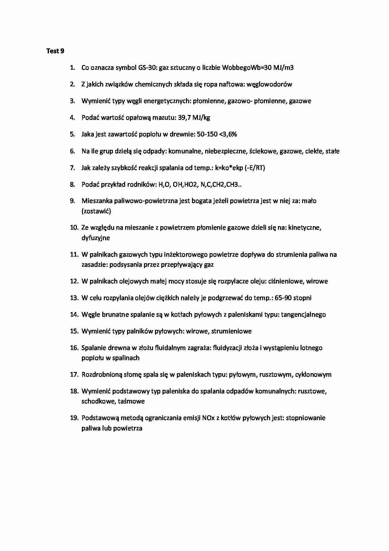 Spalanie paliw-test 9 - strona 1