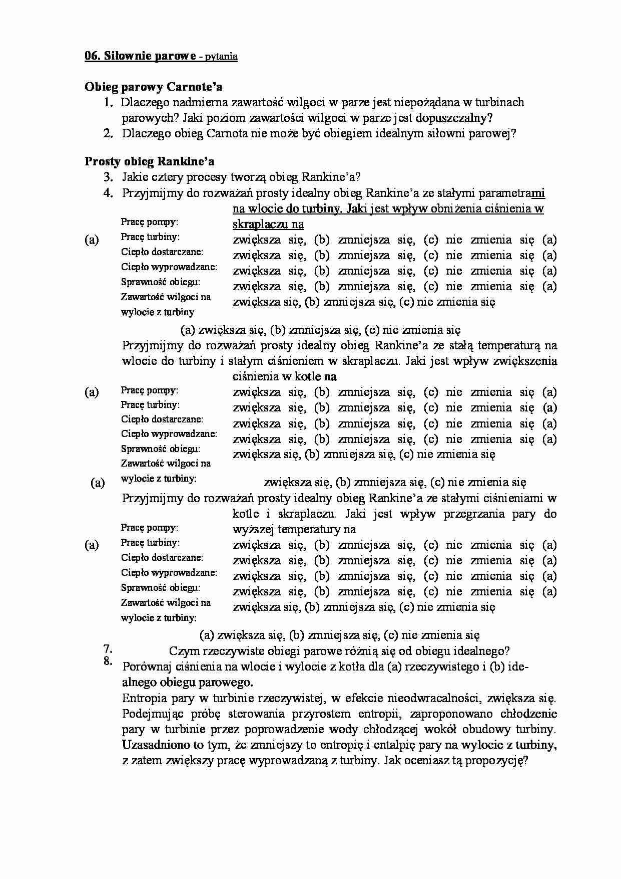 Siłownie parowe - pytania - strona 1