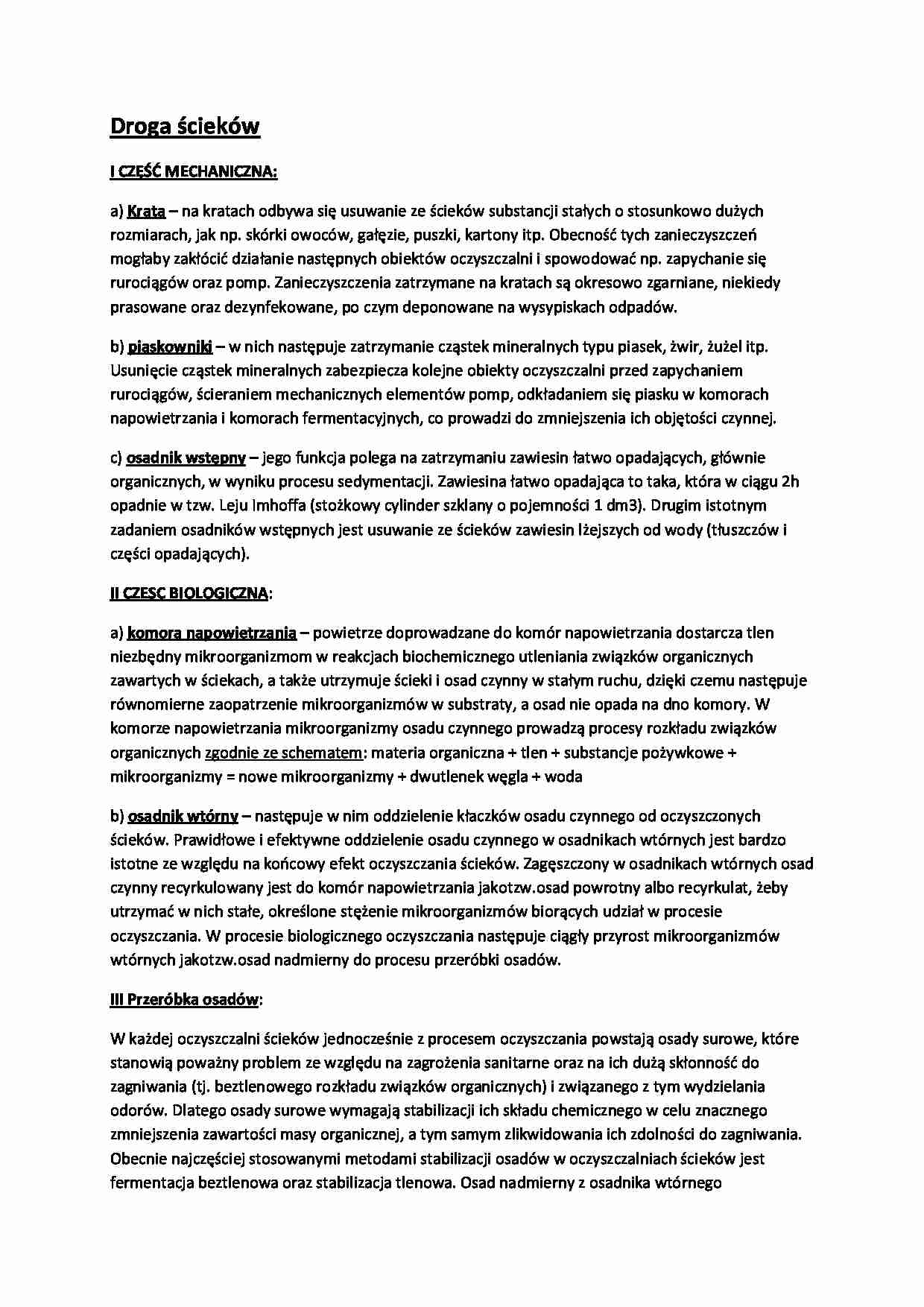 Droga ścieków-opracowanie - strona 1