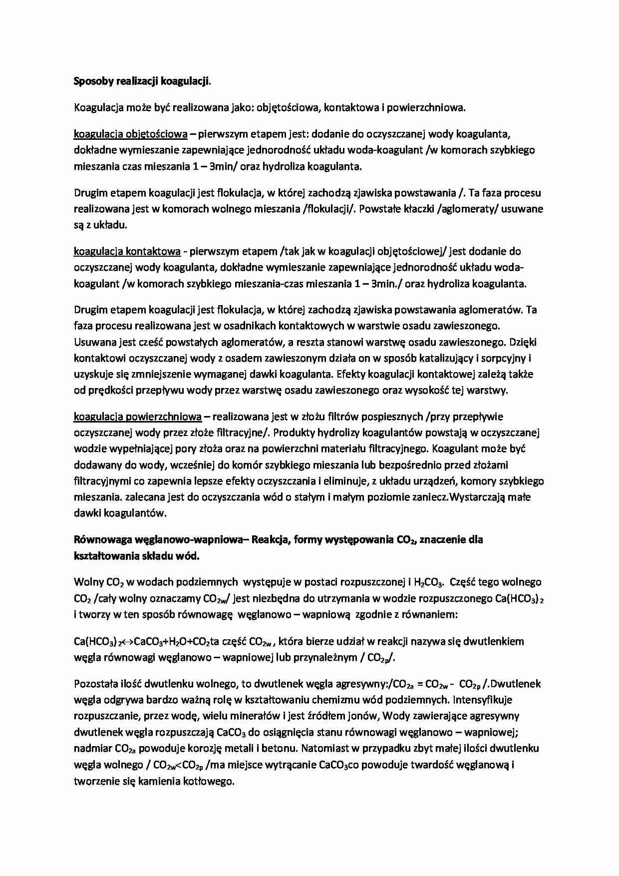 Sposoby realizacji koagulacji-opracowanie - strona 1