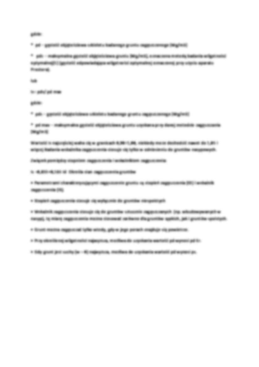 Zagęszczenie dla gruntów spoistych-opracowanie - strona 2