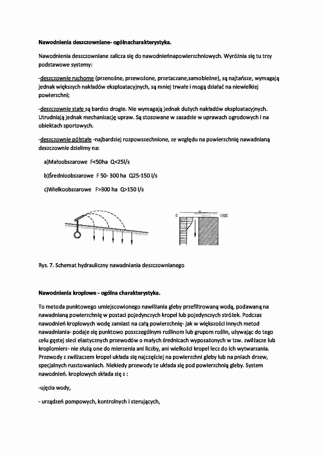 Nawodnienia deszczowniane i kroplowe-opracowanie - strona 1