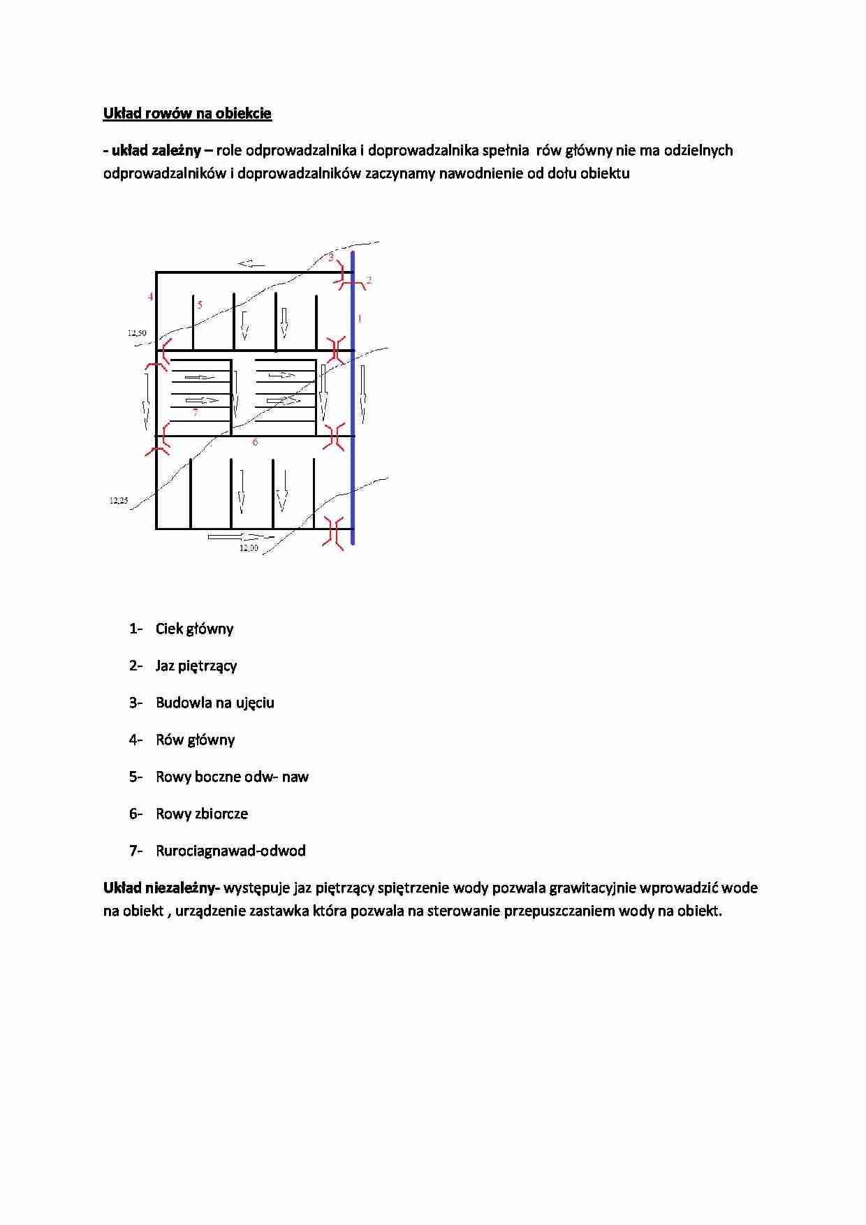Uklad rowów na obiekcie-opracowanie - strona 1