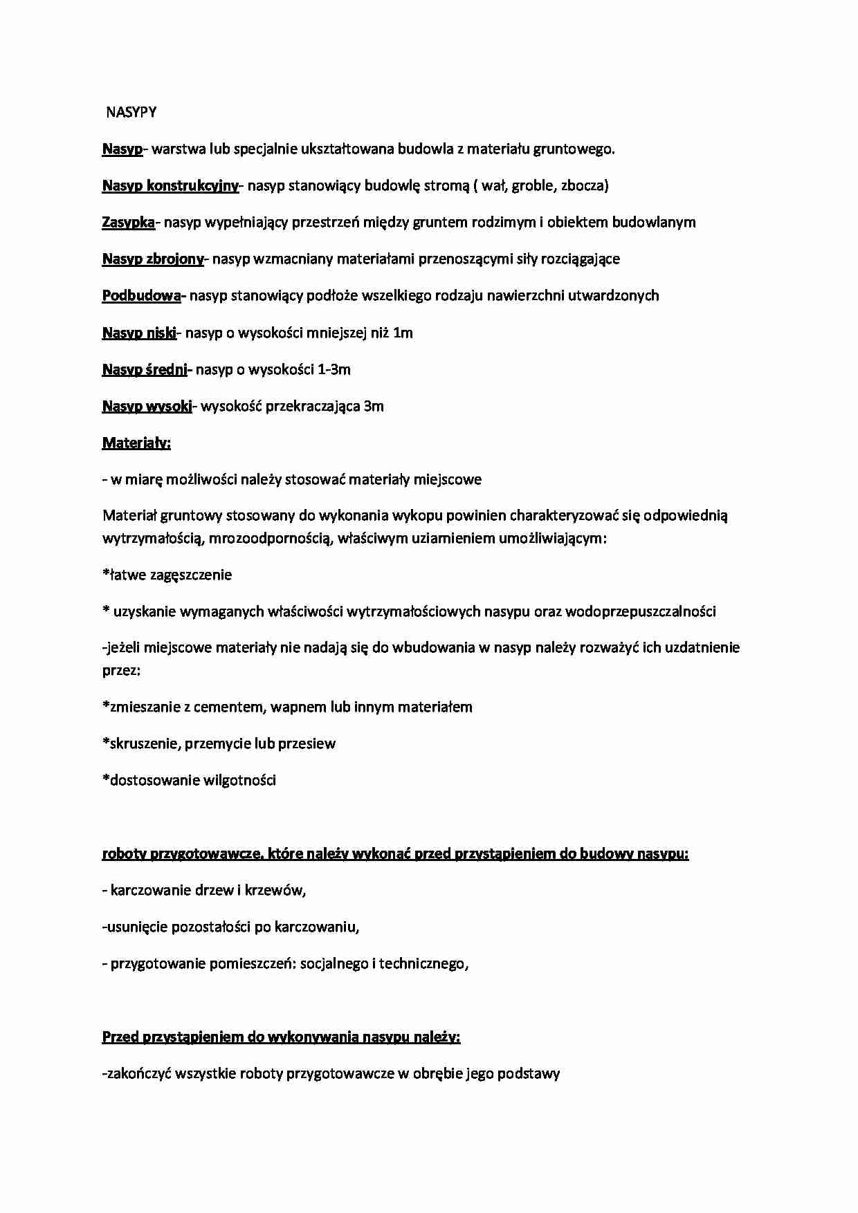 Nasypy-opracowanie - strona 1