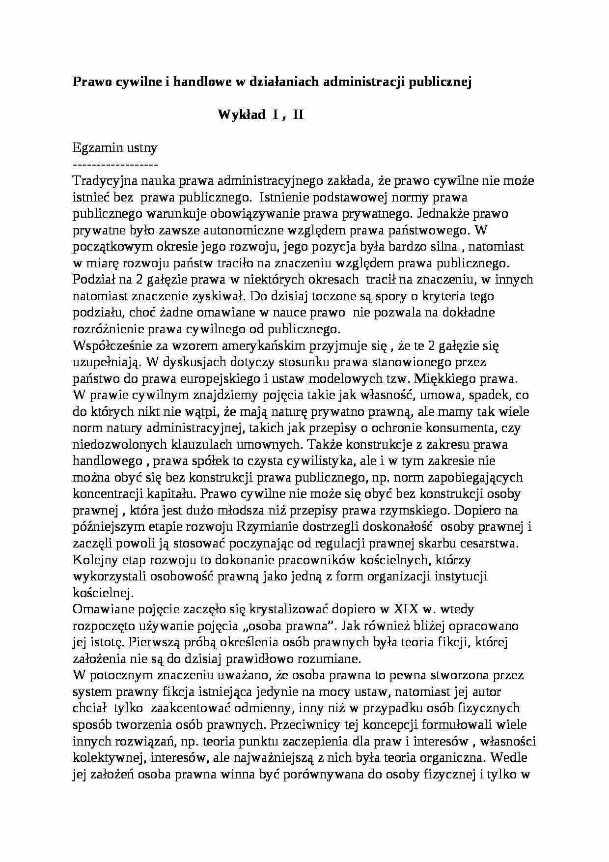 Prawo cywilne i handlowe w działaniach administracji publicznej - strona 1