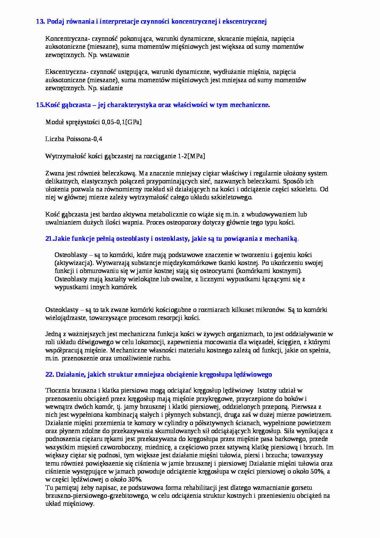 Zagadnienia z biomechaniki - strona 1